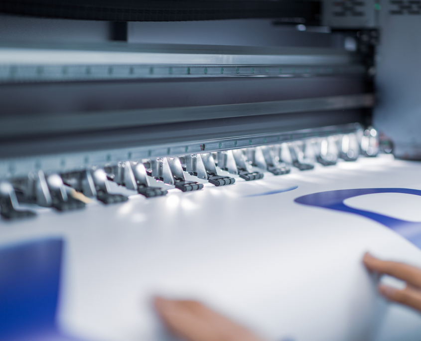 Closeup Detail View Of A Plotter Printer